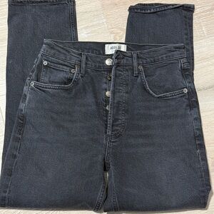 Agolde Women's Black Straight Leg Jeans